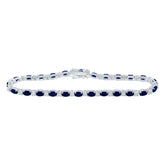 5/8CTW-DIA CN 6 1/2CTW-SAPP NATURAL GEM BRACELET (7 INCH)